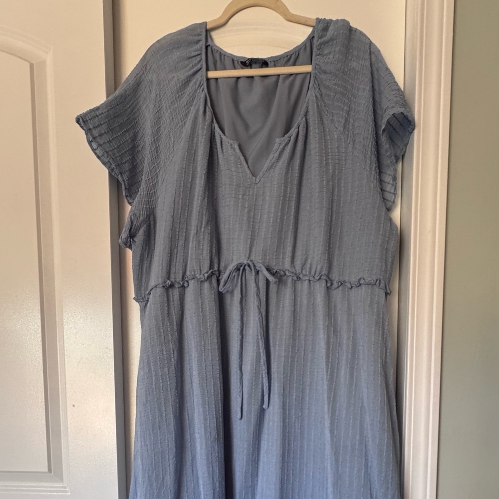 BloomChic Dusty Blue Maxi Dress